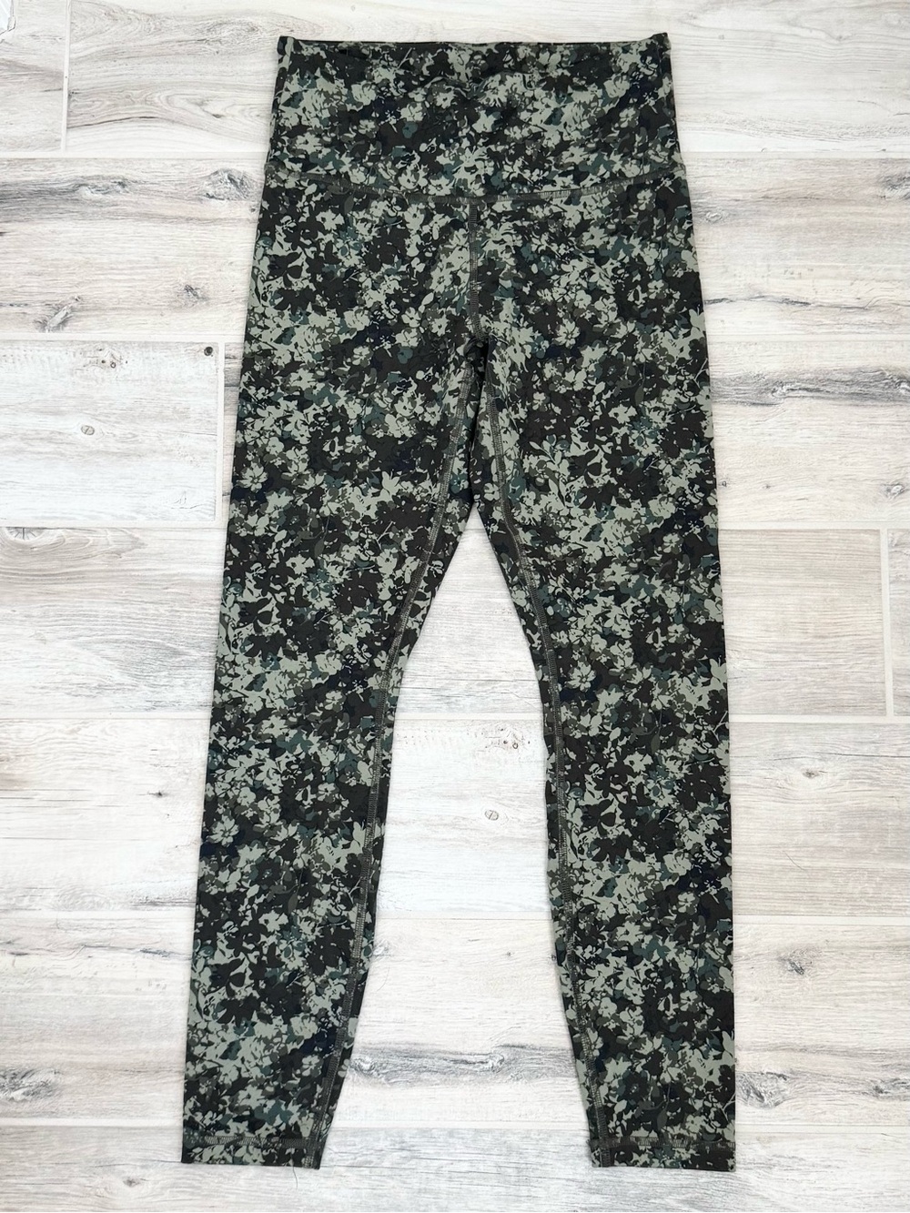 Balance Collection High Waisted Green Floral Leggings